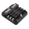Marine Bus RVs Boats 6-Way Blade Fuse Box Block Holder w/ LED Indicator