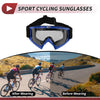 Set Motorcycle Riding Goggles Grey Lens Blue Frame PC Cycling Sunglasses