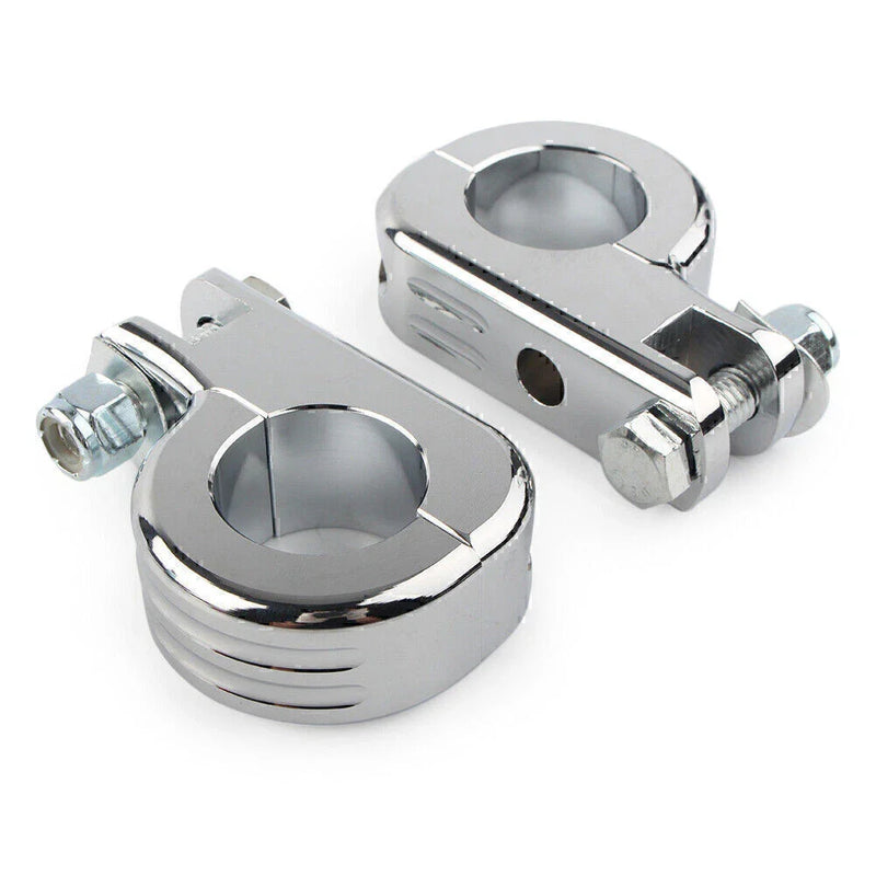 Harley Touring Road King 1.5" Chrome Highway Foot Pegs (2009-2023)