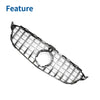 Mercedes-Benz C180 Chrome Silver Tone Front Upper Bumper Grille