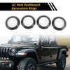 Jeep Wrangler JK JKU (2011-2017) Black AC Vent Dashboard Decoration Rings