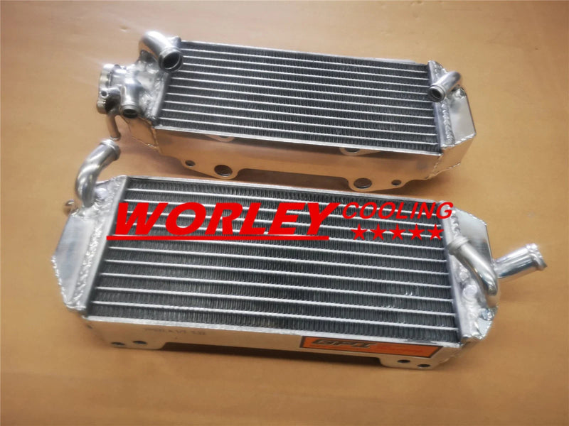 Suzuki RM250 Aluminum Radiator + Red Hose (1996-1998)