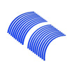 Motorcycle Car Bike Wheel Rim Sticker Reflective Strips Blue / 20pcs /
