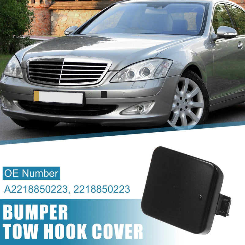 Mercedes-Benz W221 2007-2009 Gloss Black Front Bumper Tow Hook Cover