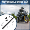 Motorcycle Cross Bar 29cm Mirror Mount Black