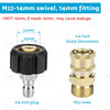 Pressure Washer 1 Pair M22-14 Adapter 1/4" Quick Connect Coupler