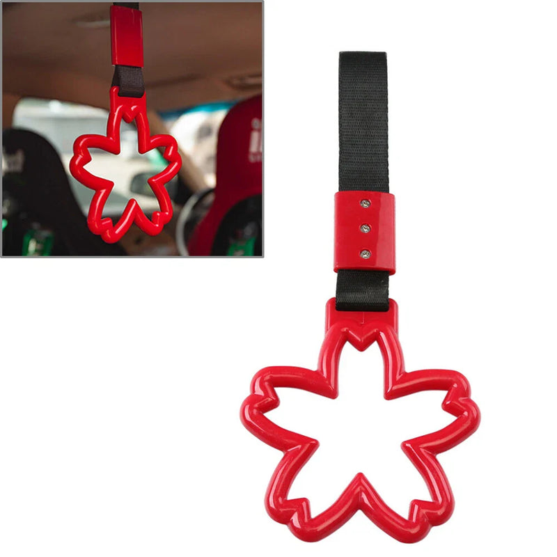 Train Bus Drift Charm Tools Red Cherry Blossom Shaped Ring Handle Strap