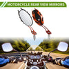 All Models M8/M10 1set Motorcycle Rear View Mirrors Oval Shape Orange Aluminum Alloy