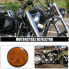 4 x M6x1.0 Orange Motorcycle Round Screw-on Reflective Warning Reflectors