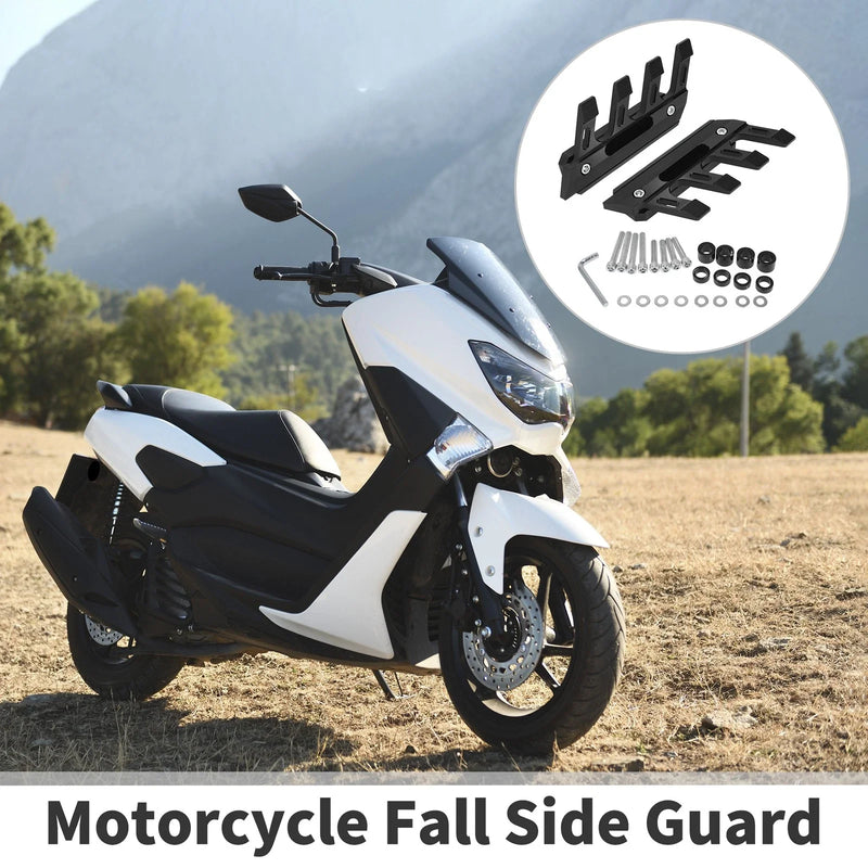 Motorcycle 1 Set Fall Side Guard Front Fender Protection Mud Guards Black