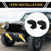 Jeep Wrangler JK JL Gladiator 07-23 Black Car Bumper Tow Hook Covers