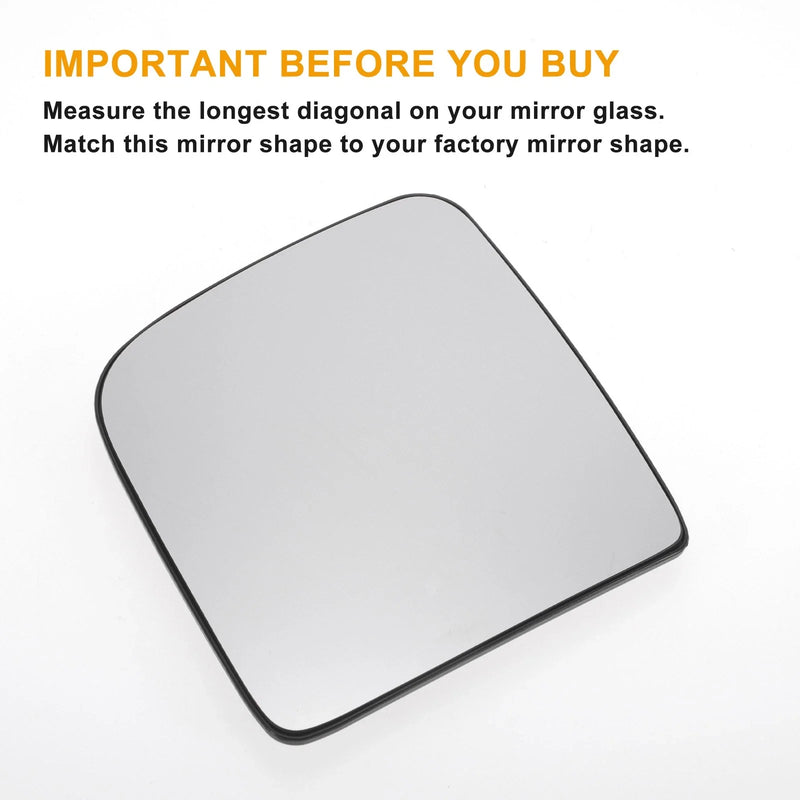 Ford Transit Left Upper White Mirror Glass (2002-2009)