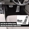 Toyota Silver Tone Anti Slip Brake and Gas Accelerator Foot Pedal Pads