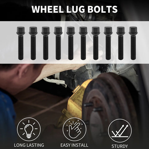 Volkswagen Porsche 10 x M14x1.5 Ball Seat Wheel Lug Bolt