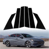 Hyundai Elantra 6 x Glossy Black Door Window Trim (2021-2023)