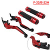 BMW S1000R S1000RR Red Extendable Brake Clutch Levers Grip Set (2014-2023)