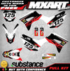 Honda (2019-2022) - EURO RED STYLE Decals CRF 125 Graphics Kit