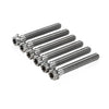 Motorcycle Bike 6pcs M10x55mm Titanium Torx Head Flange Bolts