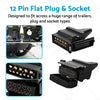 Trailer Camper Caravan 4WD 12 Pin Plug & Socket Connectors