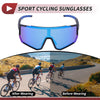 Motorcycle Sunglasses Motorcycle Riding Goggles Blue Lens Black Frame