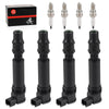 Honda CBR1000RR Ignition Coils & Iridium Spark Plug Set 4x (2004–2007)