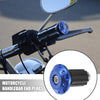 Motorcycle Pair 7/8\" 22mm Hand Grips End Caps Aluminum Blue
