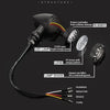 Motorcycle Red / Amber LED Turn Signal Indicator Lights