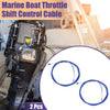 Marine Engine 2 x Marine Throttle Control Cable Blue with Fastening Head