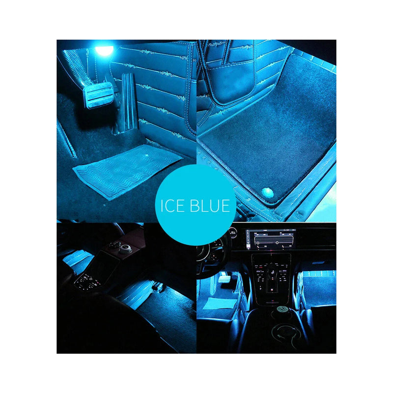 4 in 1 USB Car Interior Foot Lamp Ambient Night Lights