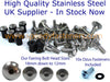 Yamaha TZR 250 Stainless Fairing & Screen Bolts + Dzus Kit (1991–1996)