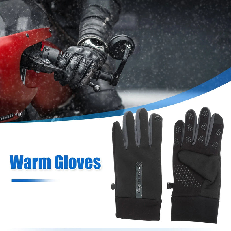 Motorcycle Cycling Sporting Riding Warm Gloves Liners Black Gray