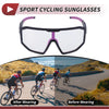 Motorcycle Riding Goggles Light Purple Lens, Black Frame, Red/Blue Spots