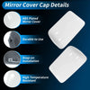 Ford F250 F350 Super Duty White Top Half Door Mirror Cap Covers (2008-16)