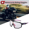 Motorcycle Riding Goggles Light Purple Black with Red and Blue Dots