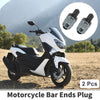 Motorcycle Bar Ends Plug 2pcs Aluminum Alloy 7/8" Handlebar Titanium Tone