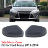 Ford Focus 2 x Rear View Mirror Cover Caps Matte Black (2012-2014)
