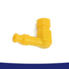 Motorcycle 1x Yellow Silicone 90 Degree Bent Angled Spark Cap Cover