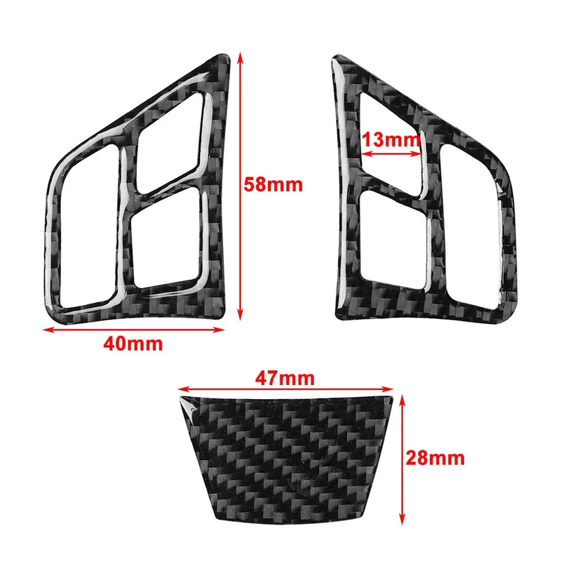 BMW 3 Series Carbon Fiber Look Steering Wheel Cover Trim (2006-2013)