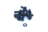 Universal 10x Aluminio Negro carenado Tornillos m5 x16mm Pan Cabeza