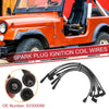 Jeep CJ5 J10 Wrangler 7pcs Spark Plug Wire Ignition Coil Cable (1976-1986)