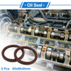 Make Model Oil Seal 65x80x8mm Brown 2 x Rotary Shaft Seal FKM Rubber