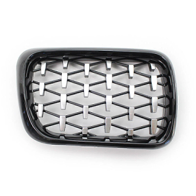 BMW E36 3 Series Shiny Black Diamond Front Grill (1997-1999)