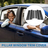 Toyota Highlander 8 x Door Pillar Window Trim Carbon Fiber Pattern Black
