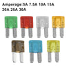 Marine Boat Truck 14pcs 5A 7.5A 10A 15A 20A 25A 30A Car Mini Blade Fuses