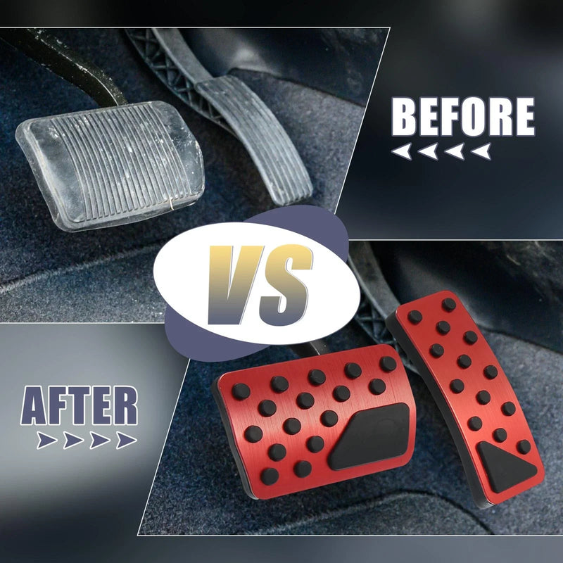 Jeep (2011-2021) Red Car Brake Pedal Pad & Gas Accelerator Pedal Cover
