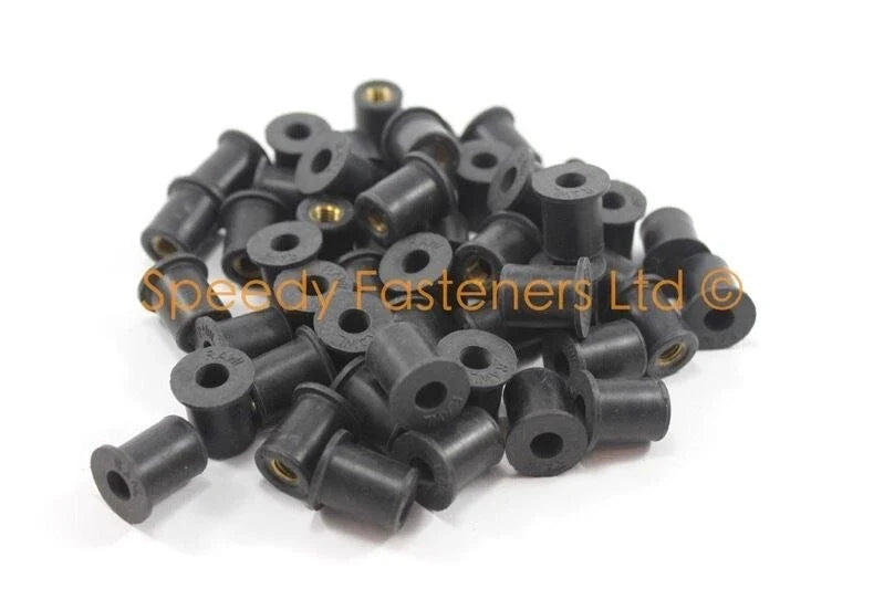 Ducati Yamaha Kawasaki Suzuki Rubber Fairing Nuts 50x M6 6mm Fasteners