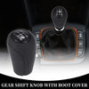 Mazda 626 (1993-2002) Black Plastic Leather 5 Speed Manual Gear Shift Knob