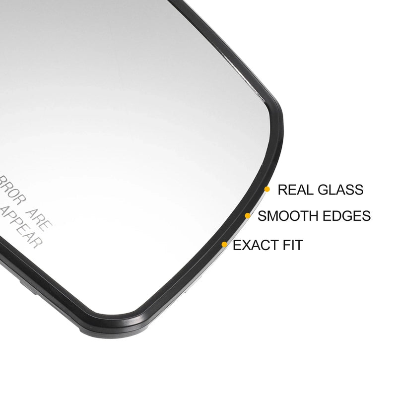 Toyota Sequoia Tundra Left Right White Mirror Glass Pair w/ Back Heated