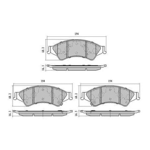 Mazda BT50 Front Heavy Duty Brake Pads & Shim Hardware (2012–2012)