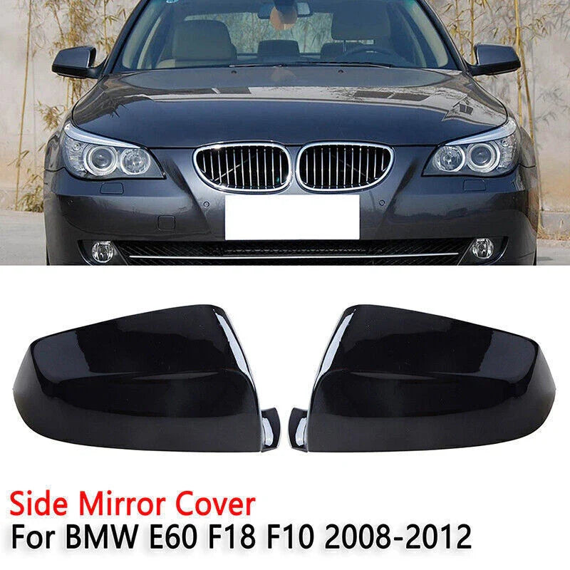 BMW E60 E61 E63 E64 Gloss Black Side Mirror Covers (2008-2012)